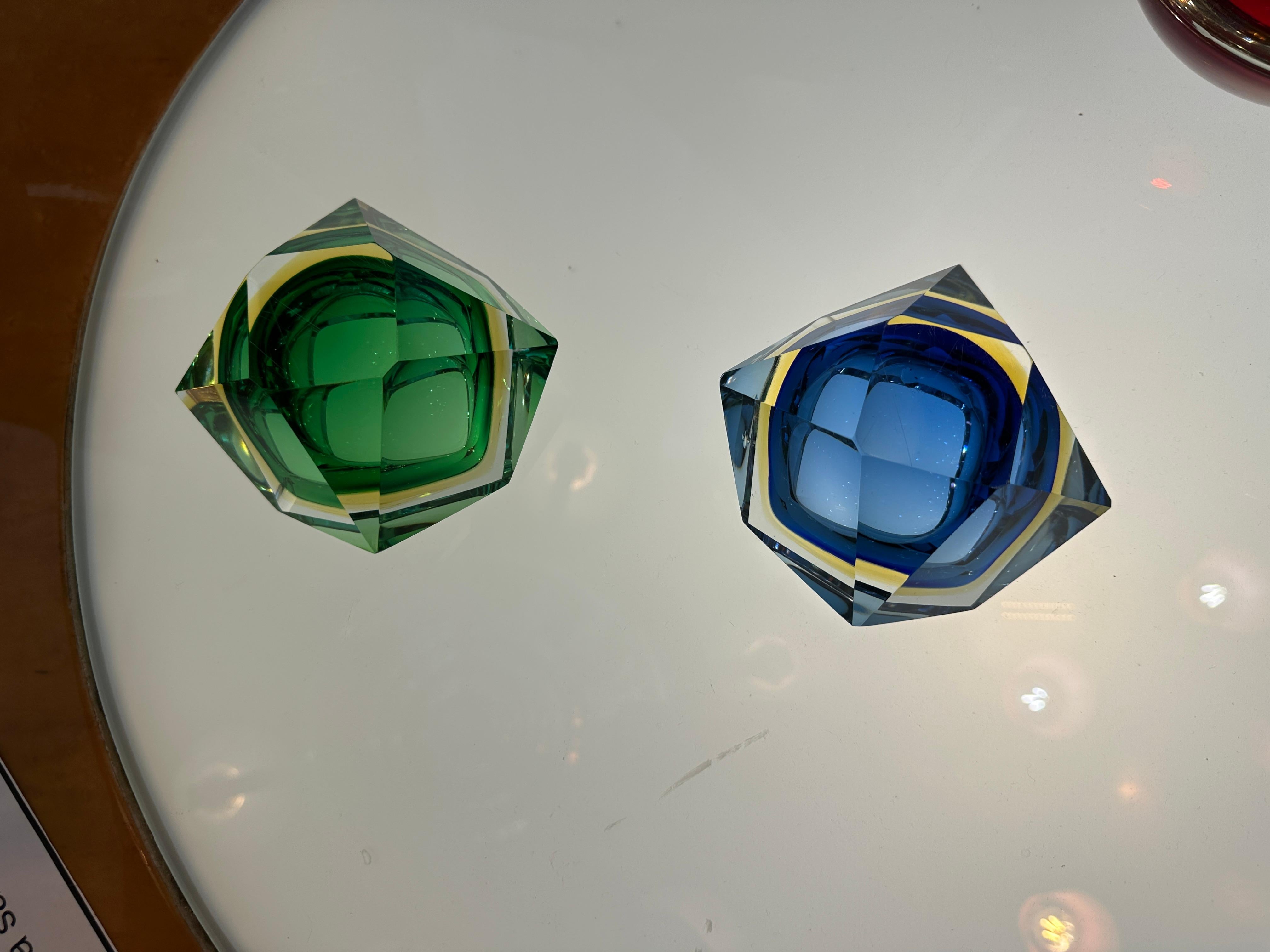 Murano in green and yellow,  1950, Attributed to Flavio Poli, Italian For Sale 2
