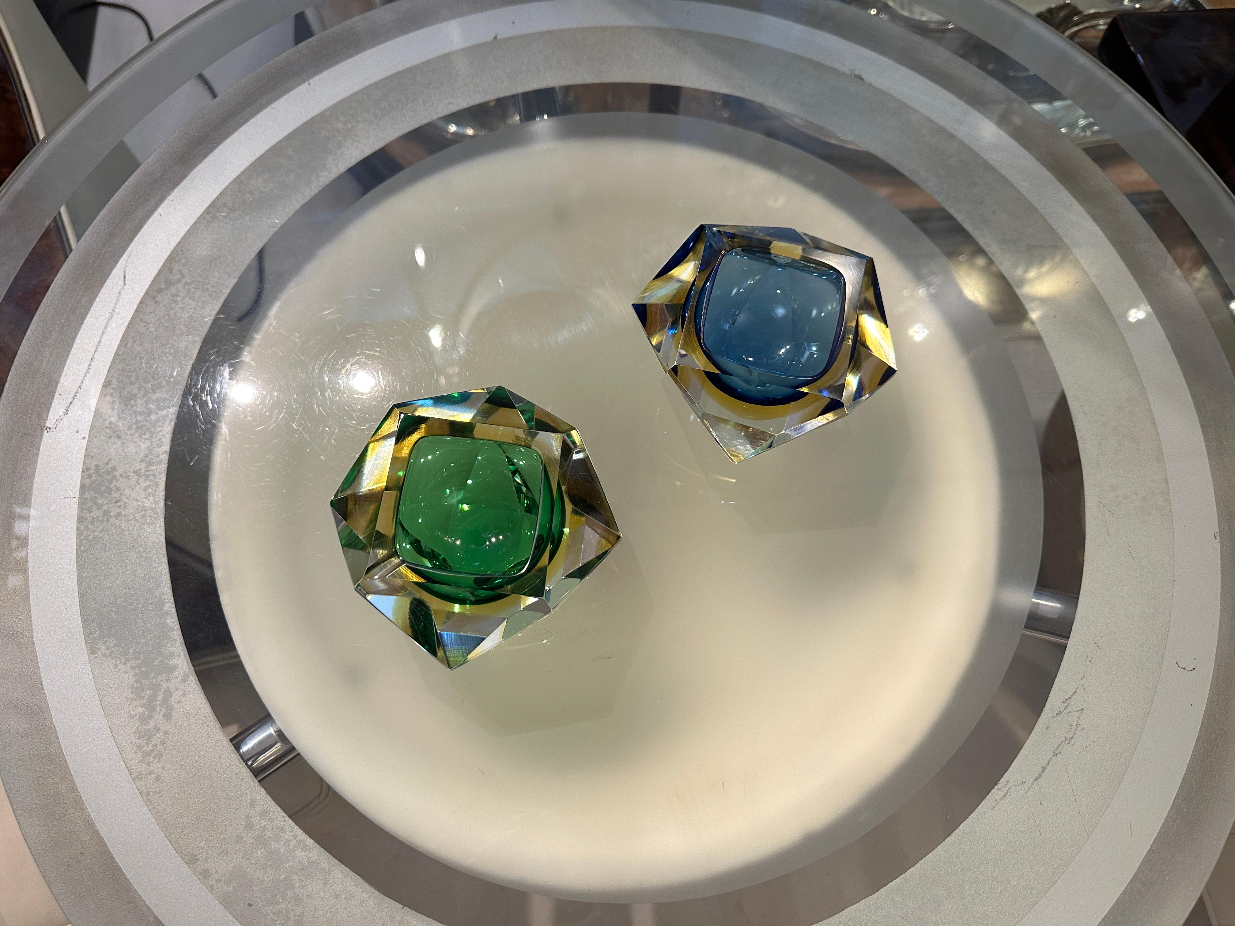 Murano in green and yellow,  1950, Attributed to Flavio Poli, Italian For Sale 3