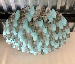 Murano in the Style of Venini Round Polychrome Polyhedra Chandelier, 1960