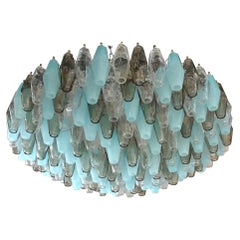 Murano in the Style of Venini Round Polychrome Polyhedra Chandelier, 1960