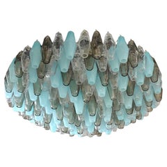 Murano in the Style of Venini Round Polychrome Polyhedra Chandelier, 1960