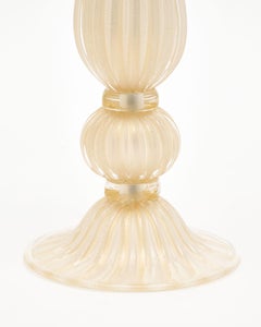 Murano “Incamiciato” Gold Glass Table Lamps