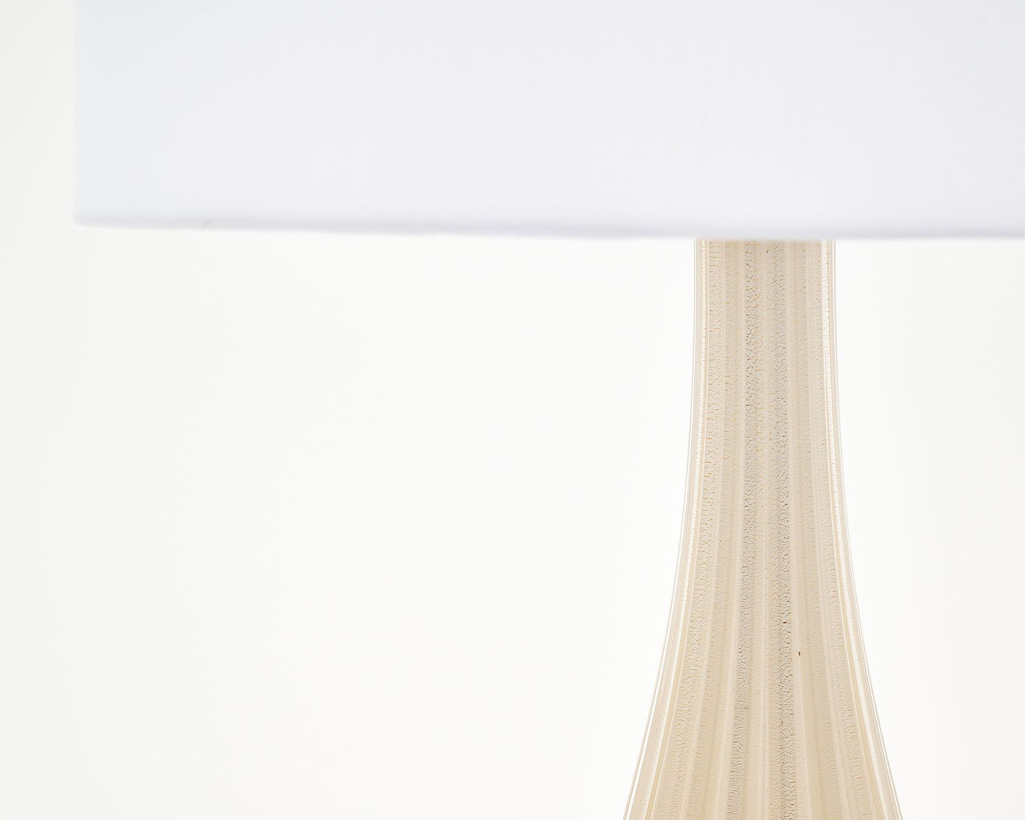 XXIe siècle et contemporain Lampes de table en verre doré Murano Incamiciato en vente
