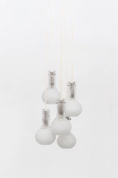 Murano Inspired Multi Ice Glass Spider Chandelier