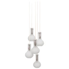 Murano Inspired Multi Ice Glass Spider Chandelier
