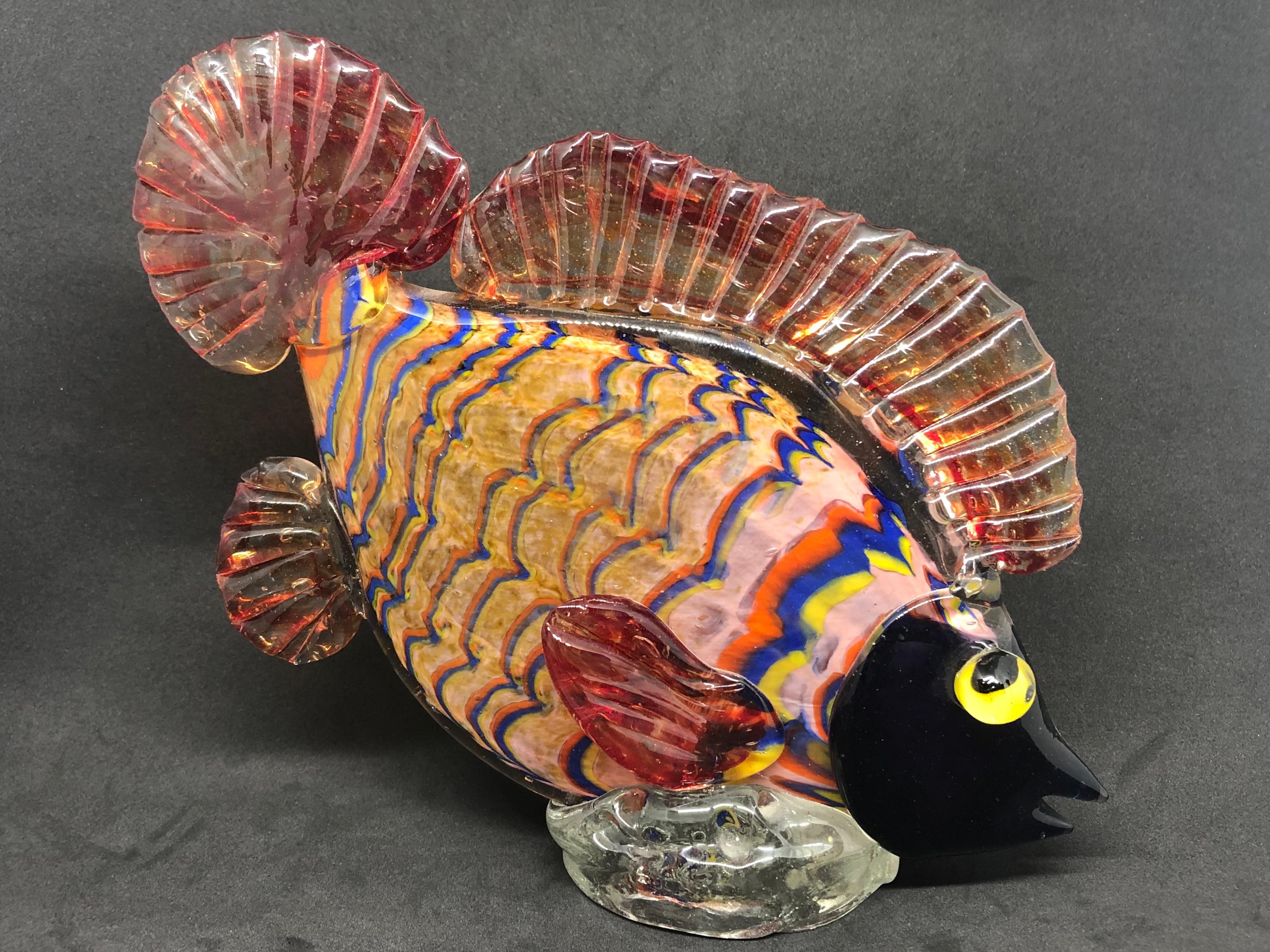 murano glass fish sculpture