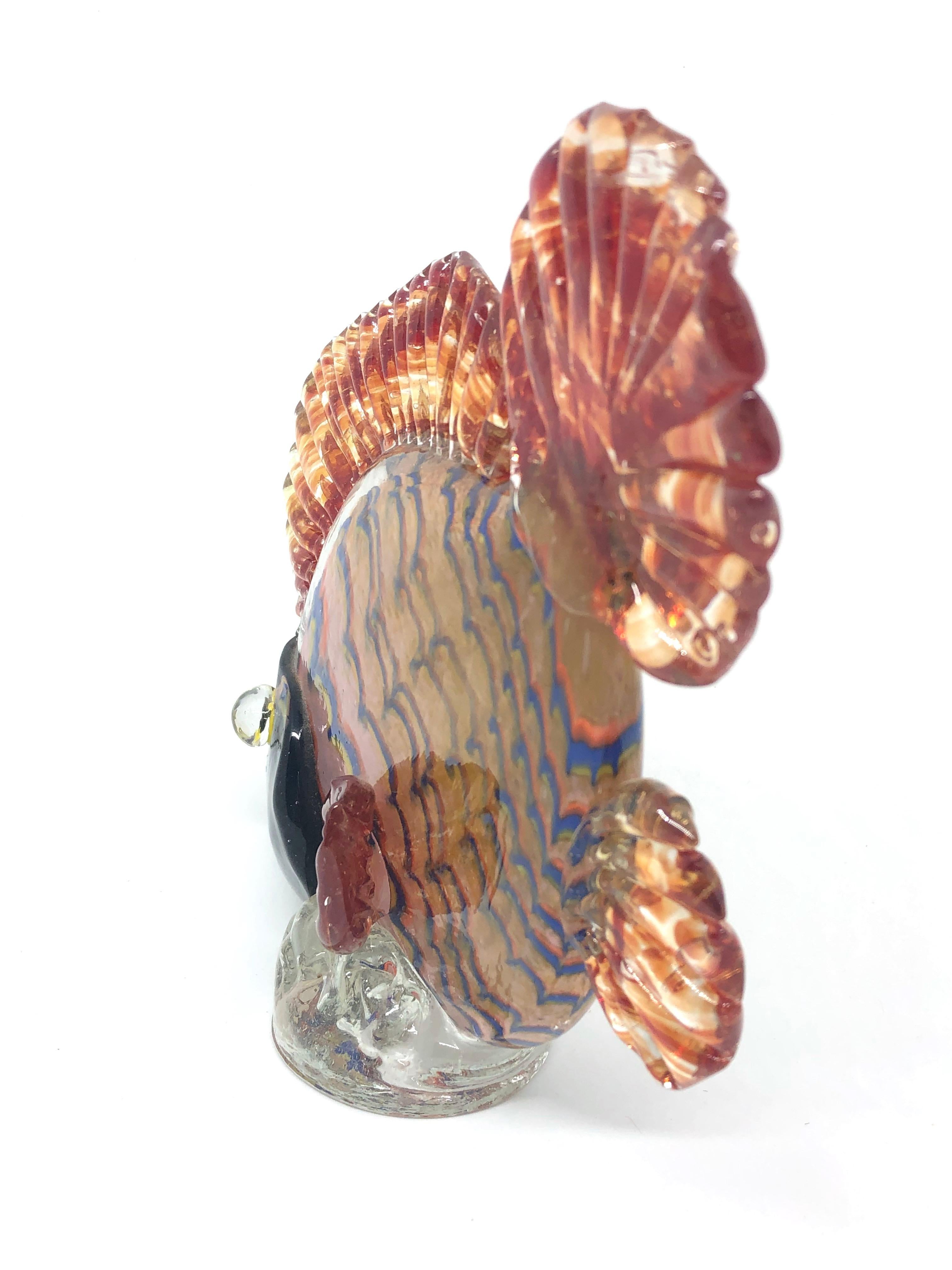 Murano Italian Art Glass Fish Sculpture Statue, Italy Vintage For Sale 1