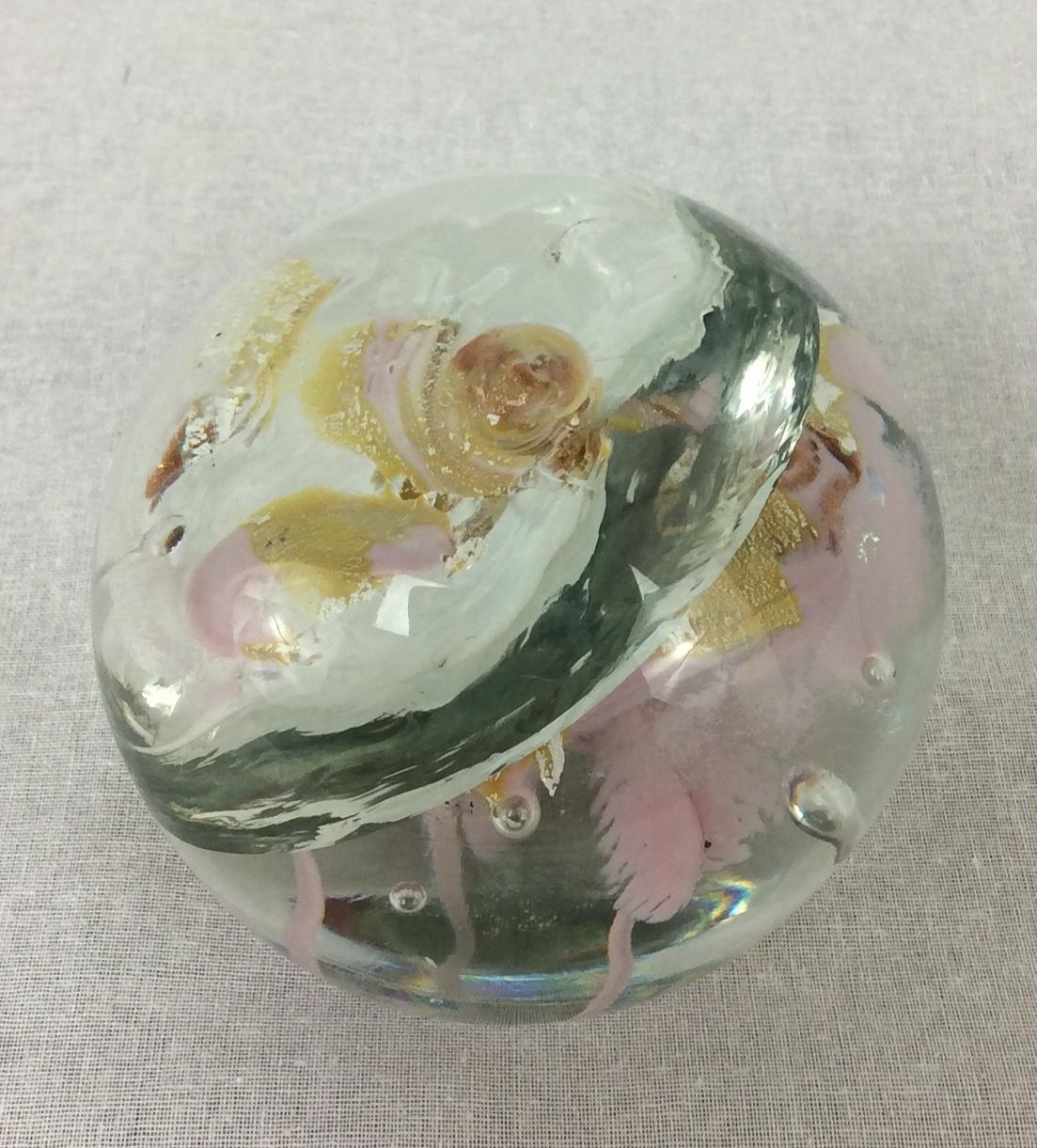 Hand-Crafted Murano Italian Art Glass Paperweight