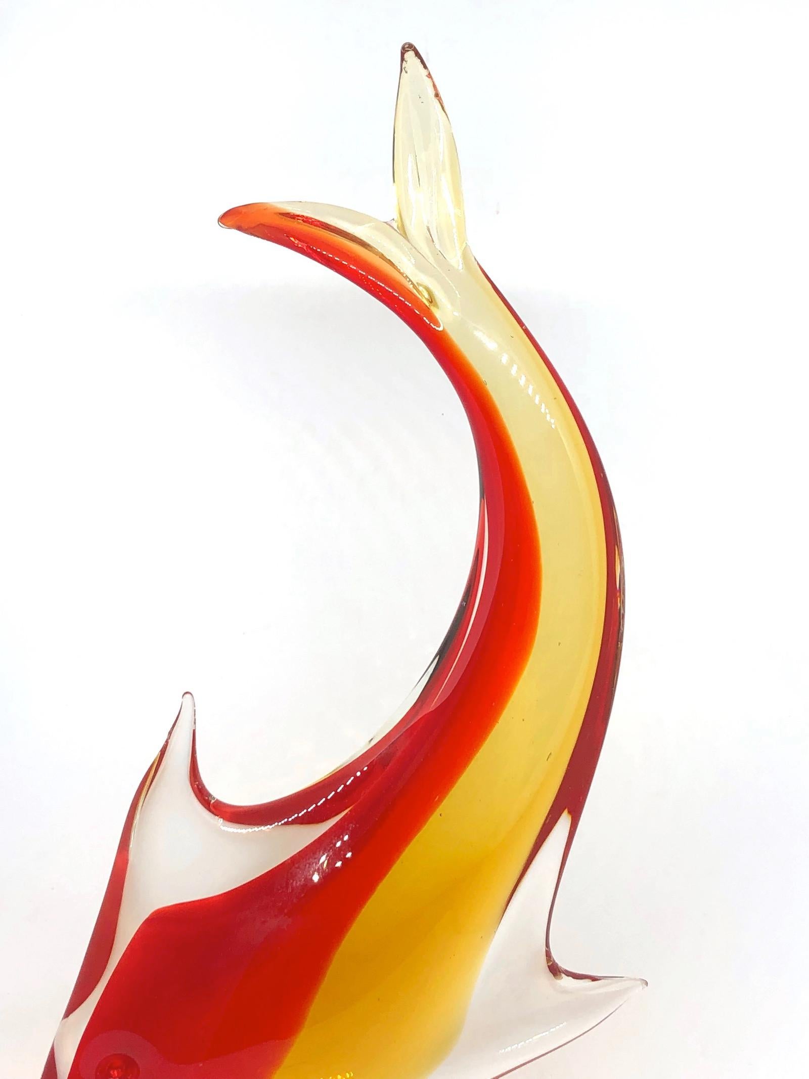 Escultura de pez espada en cristal de Murano, Italia Vintage Italiano en venta