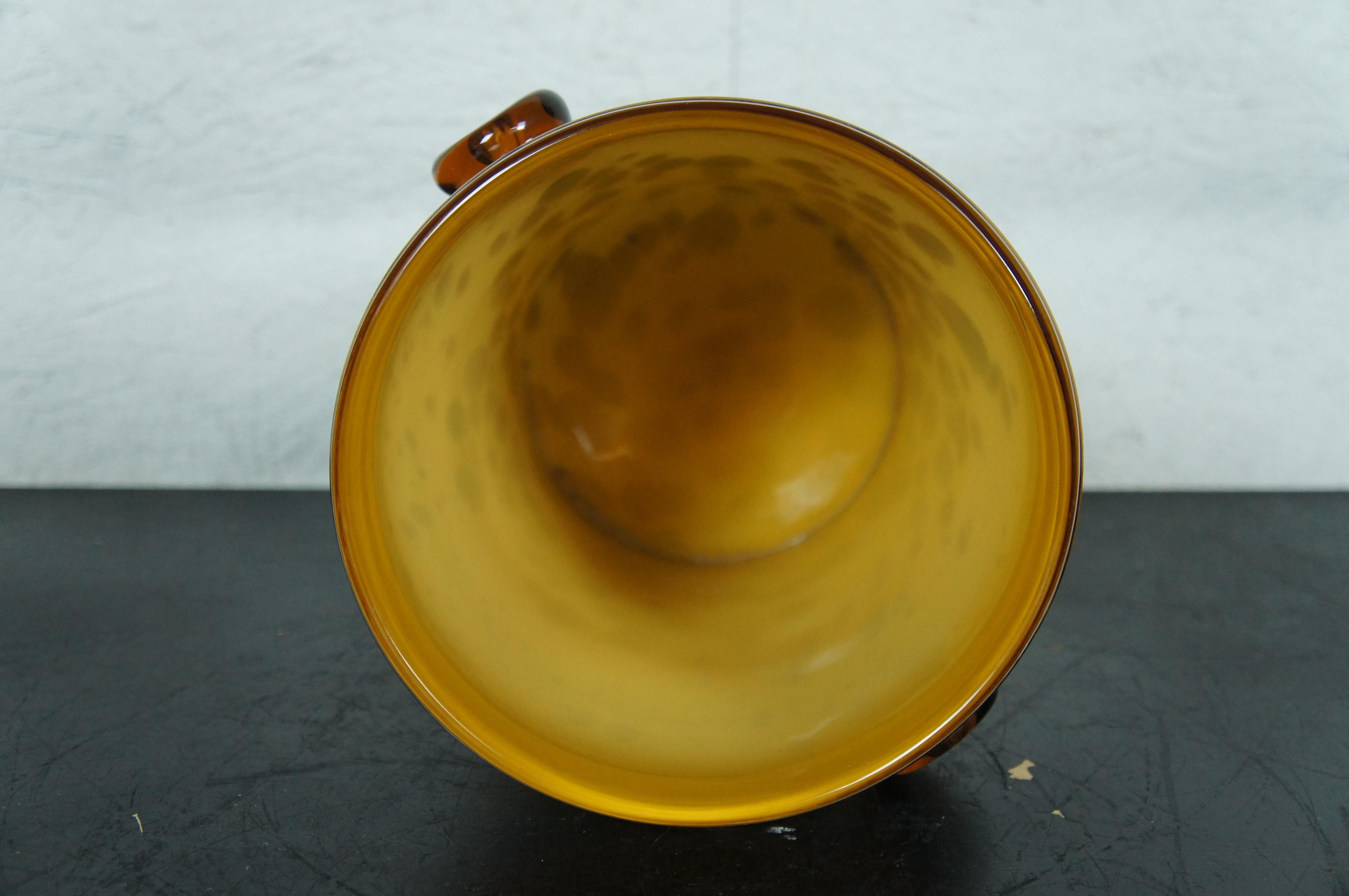 Murano Italian Art Glass Tortoise Shell Champagne Chiller Ice Bucket MCM 10