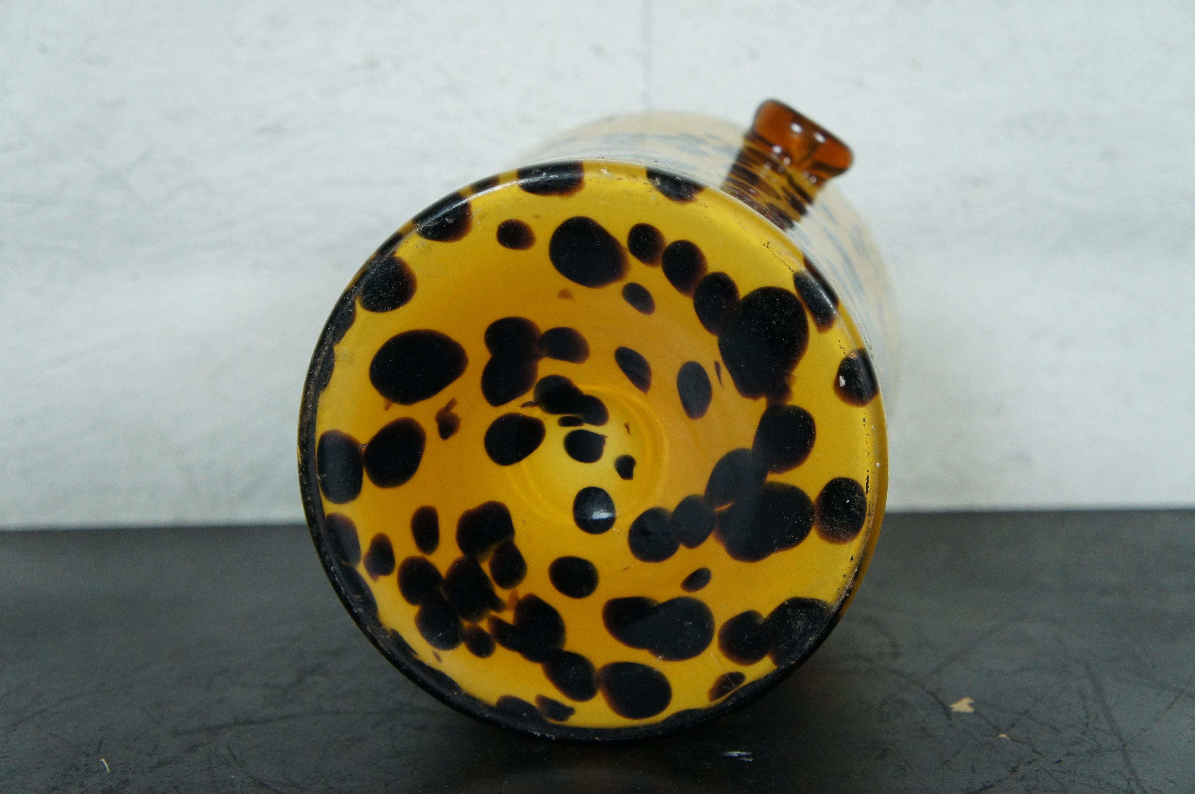 Murano Italian Art Glass Tortoise Shell Champagne Chiller Ice Bucket MCM 10