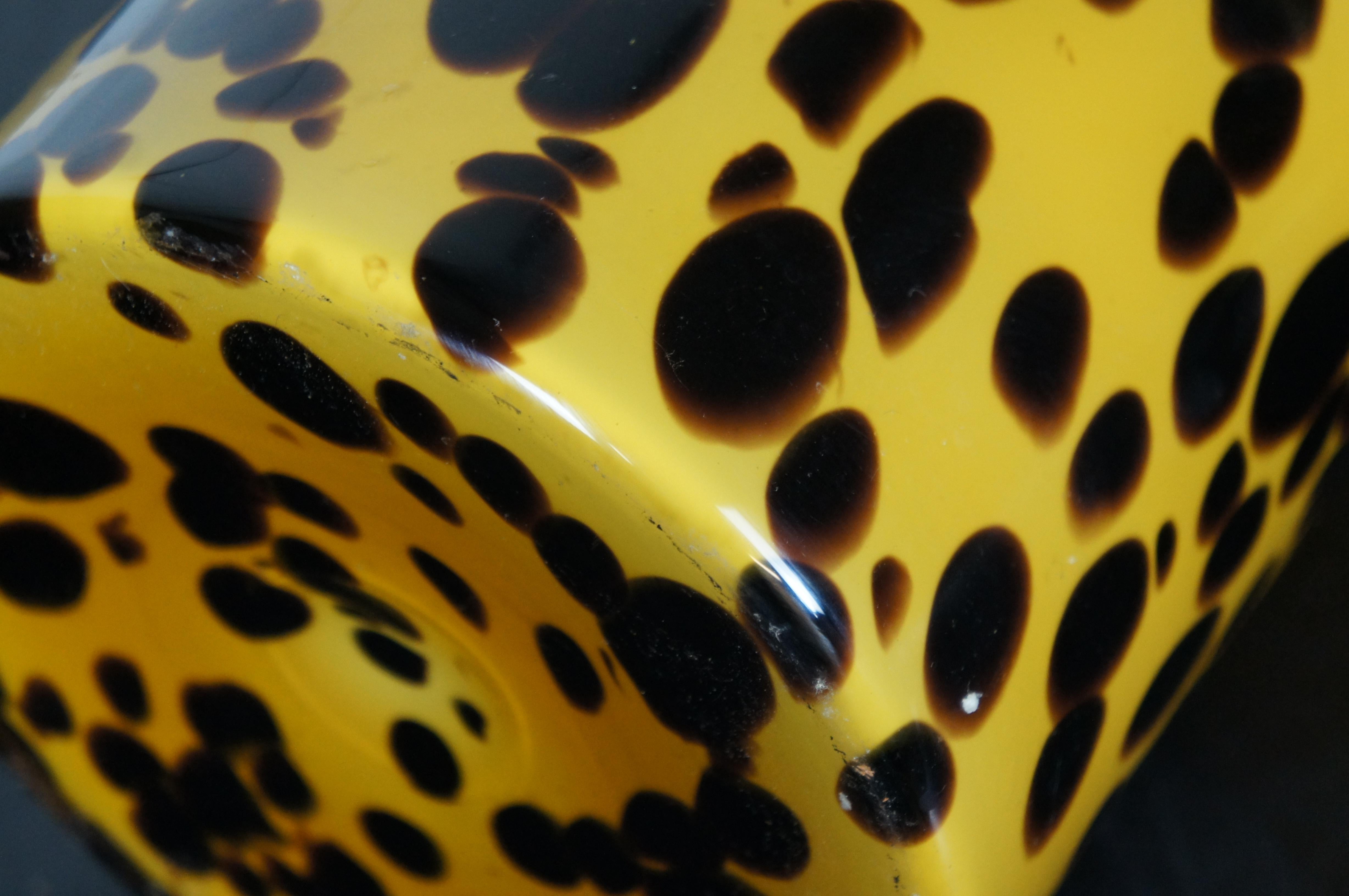 Murano Italian Art Glass Tortoise Shell Champagne Chiller Ice Bucket MCM 10