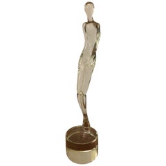 Murano Italian Clear Glass Sculpture by Seguso, 1960s