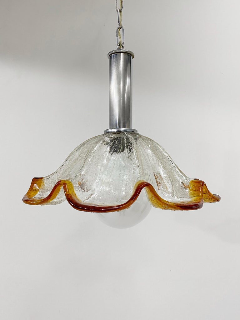 Murano Italian Glass Flower Chandelier Pendant at 1stDibs