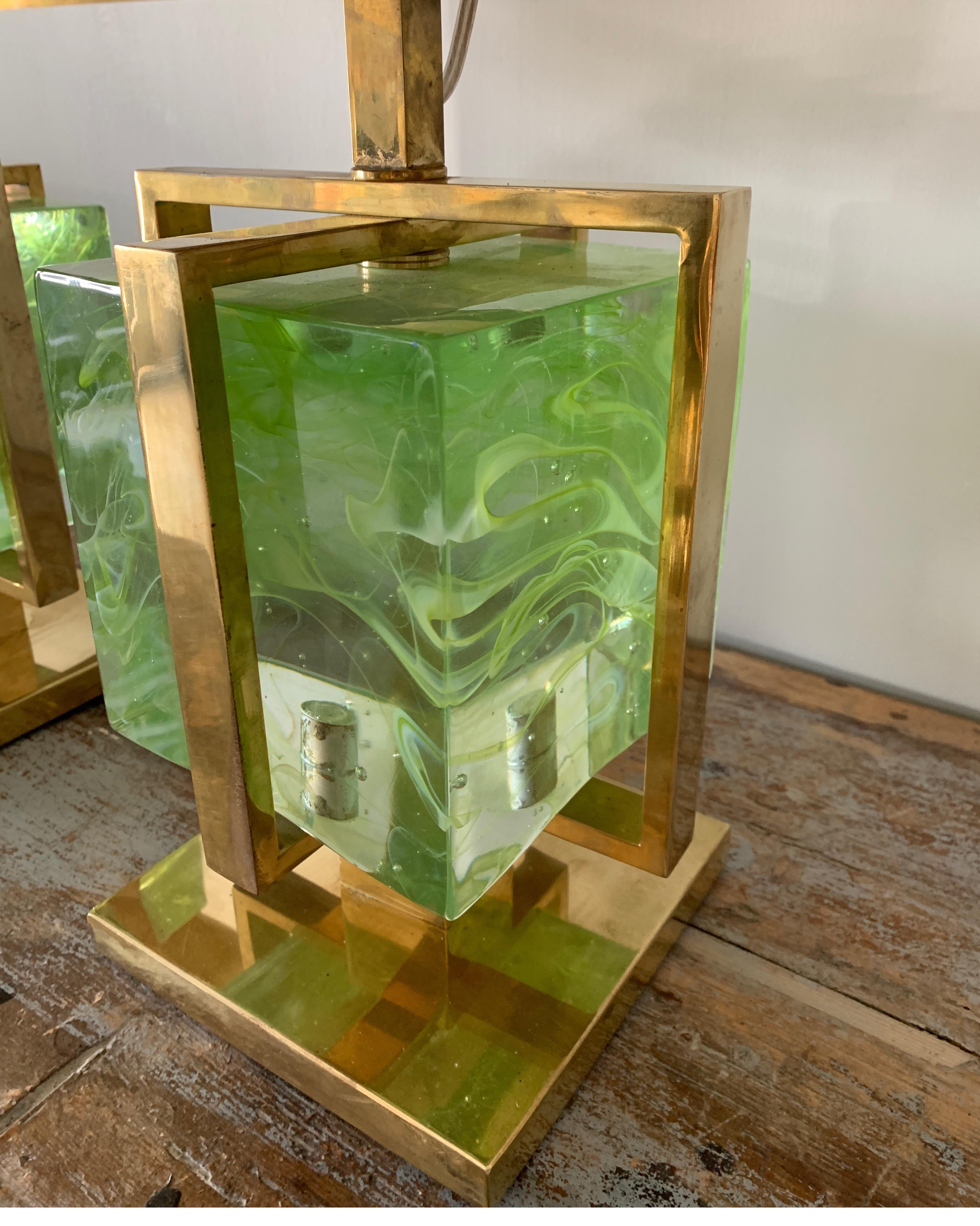 green apple glass table lamps