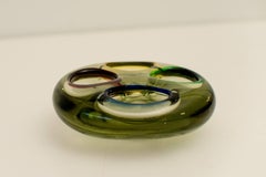 Murano Italian Green Glass Ashtray