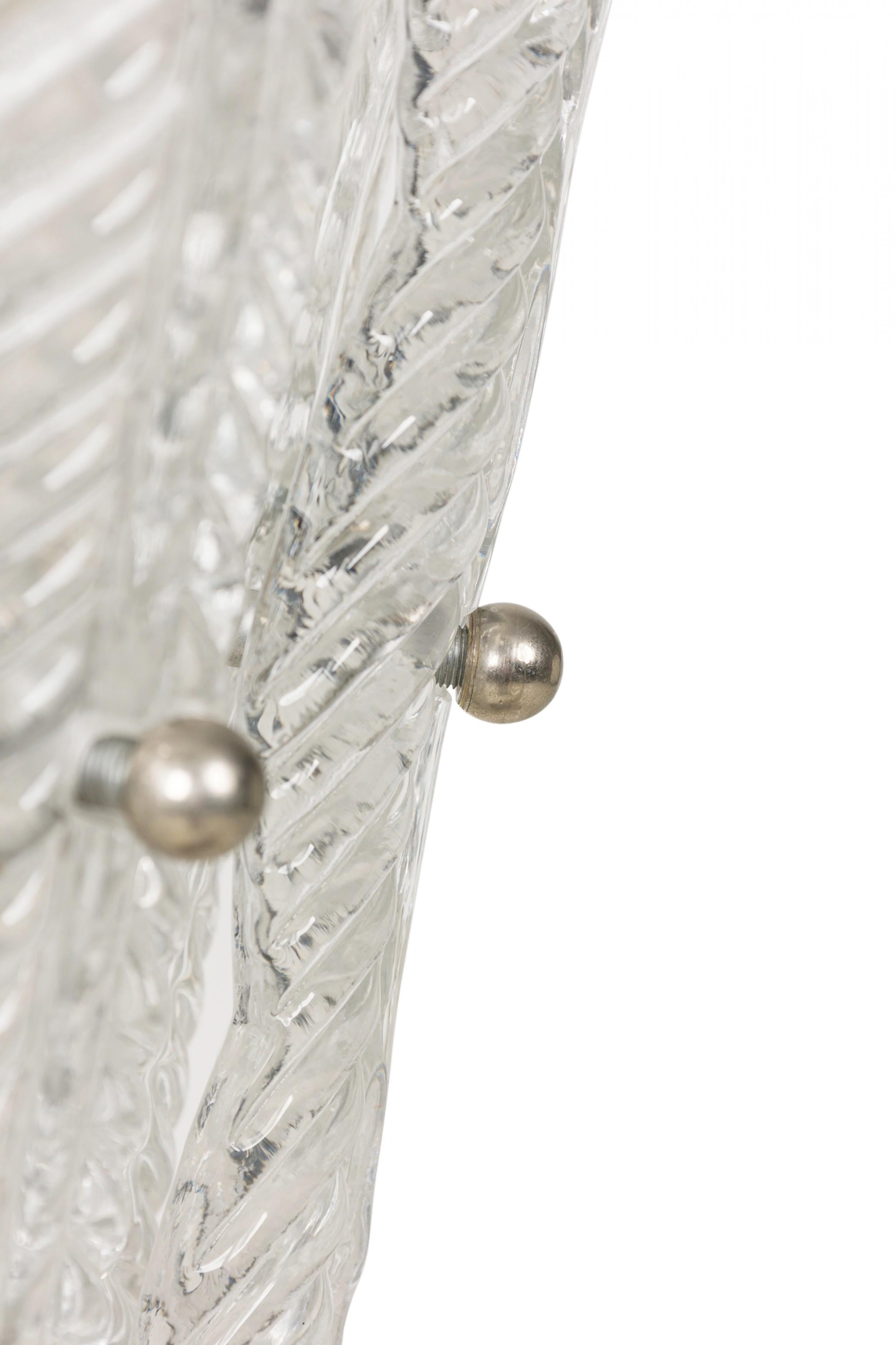 Murano-Kronleuchter aus italienischem Mid-Century-Glas und Silbermetall im Angebot 6