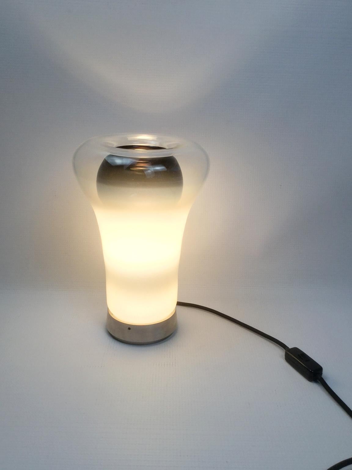 Mid-20th Century Saffo Table Lamp by Mangiarotti Angelo for Artemide Murano, Italy, 1967 For Sale