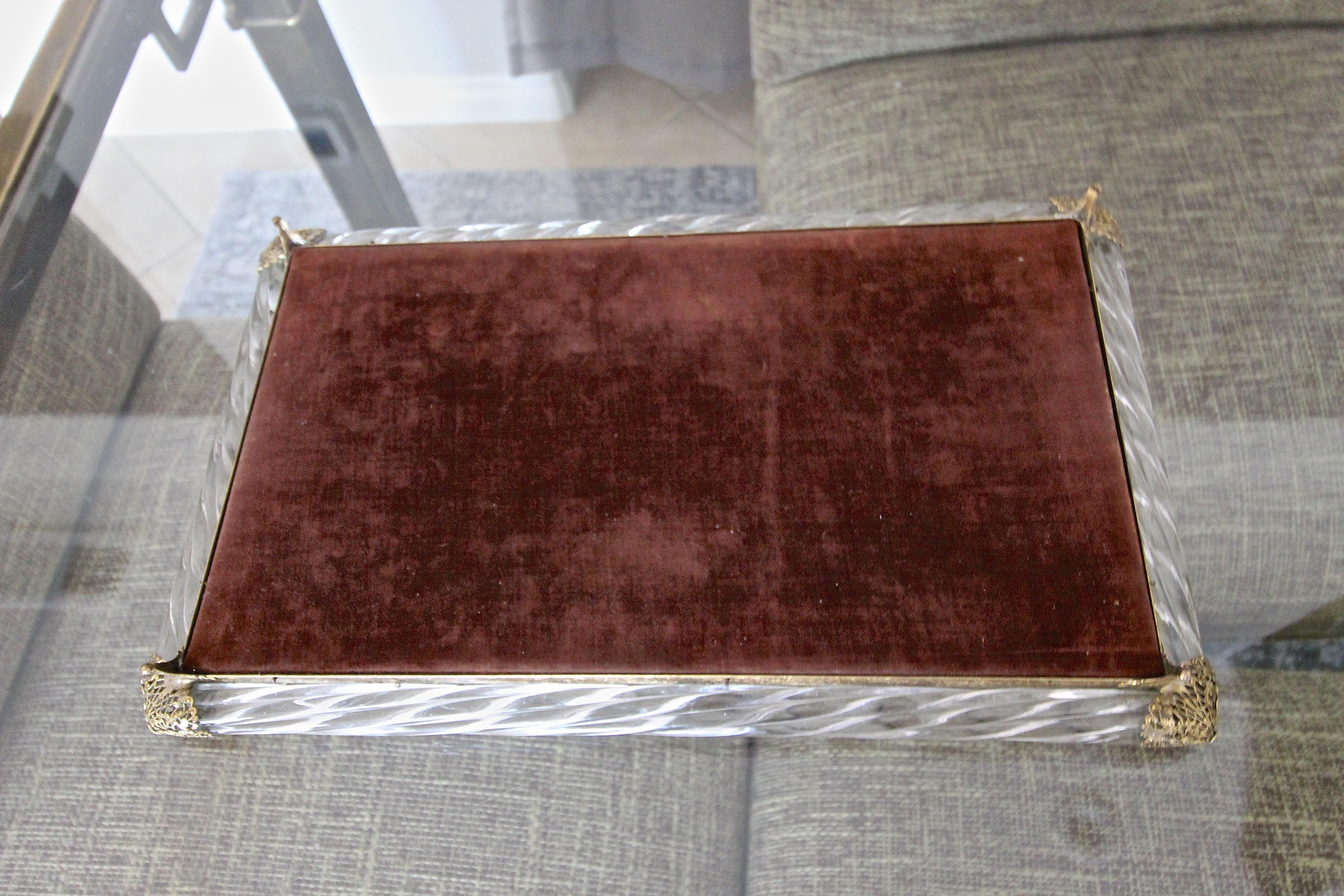 Murano Italian Twisted Rope Antiqued Mirror Glass Vanity Tray 8