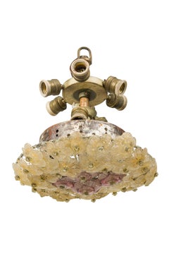 Murano Italian Venetian Chandelier Stem with Glass Flowers
