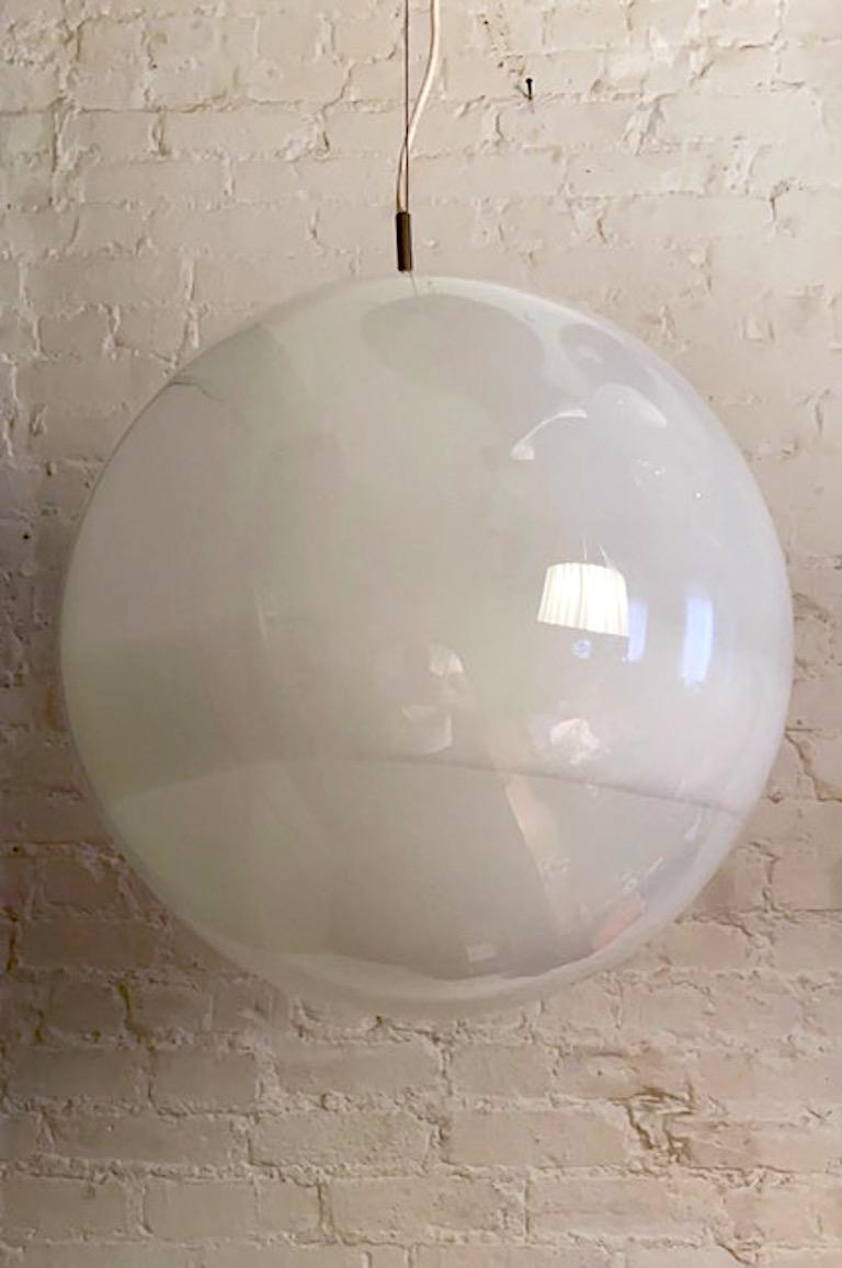 Mid-Century Modern Murano, Italy 1970s Large Globe Pendant Light