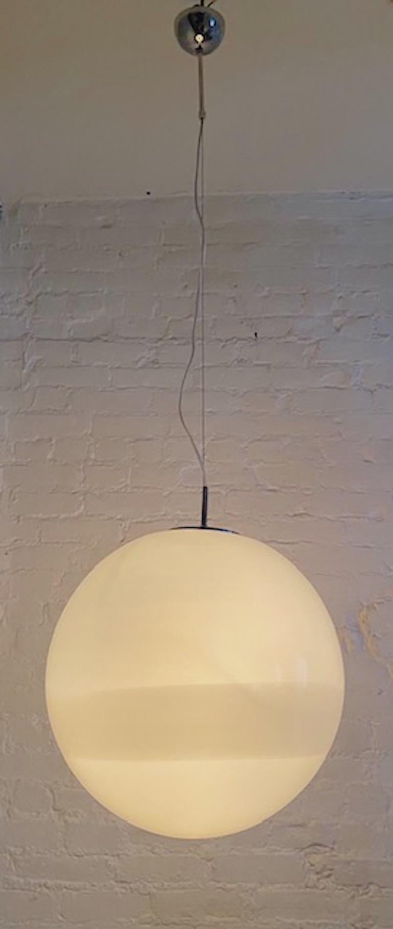 Italian Murano, Italy 1970s Large Globe Pendant Light