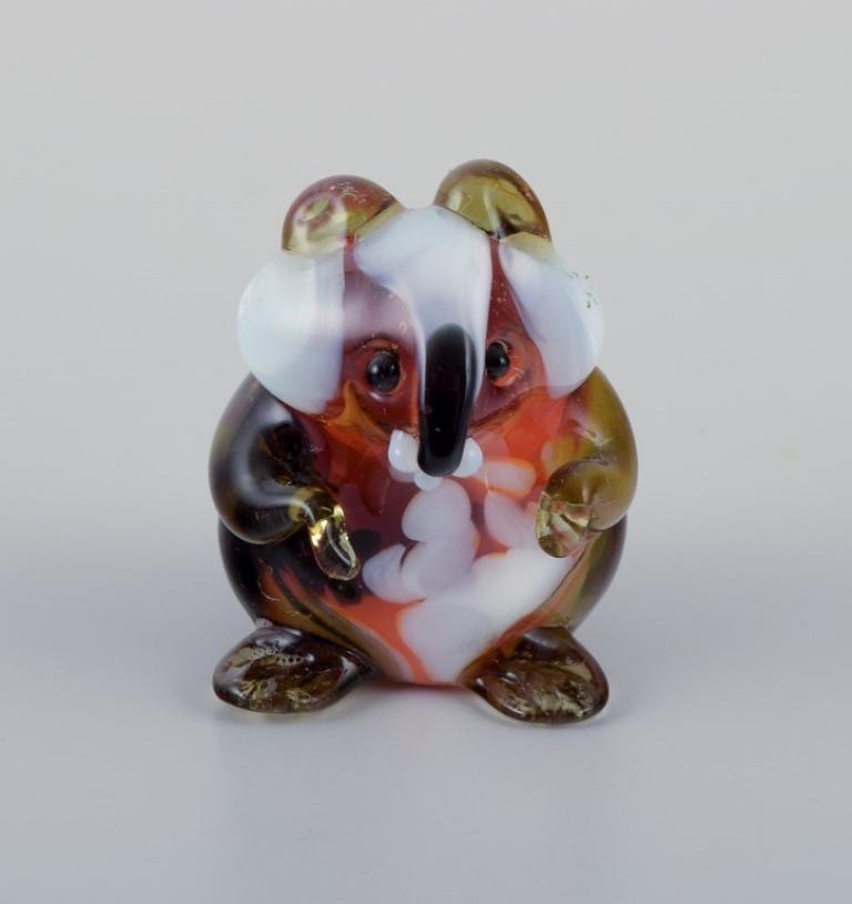 Murano, Italy. A collection of four miniature glass rodent figurines. In Excellent Condition For Sale In Copenhagen, DK