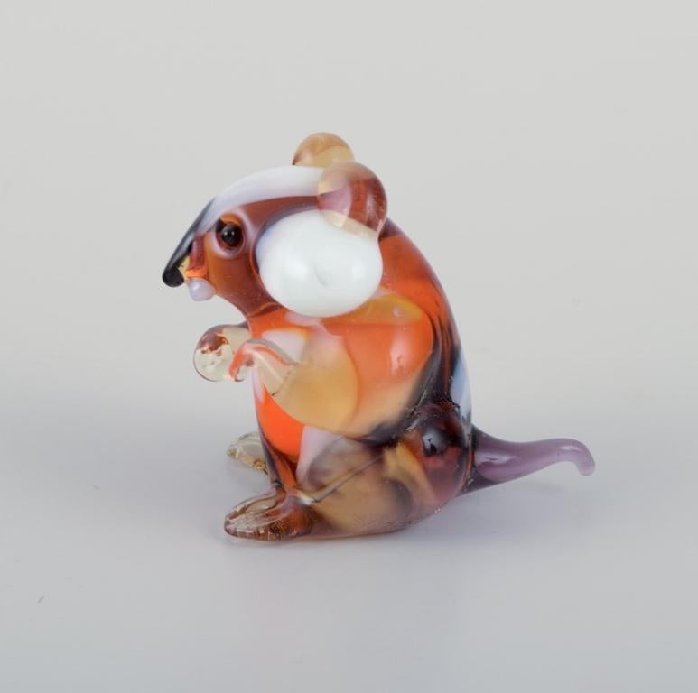 Murano, Italy. A collection of four miniature glass rodent figurines. For Sale 1
