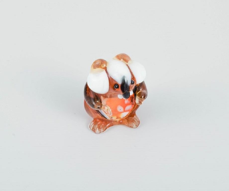 Mid-Century Modern Murano, Italy, Collection of Six Miniature Glass Figurines of Animals For Sale