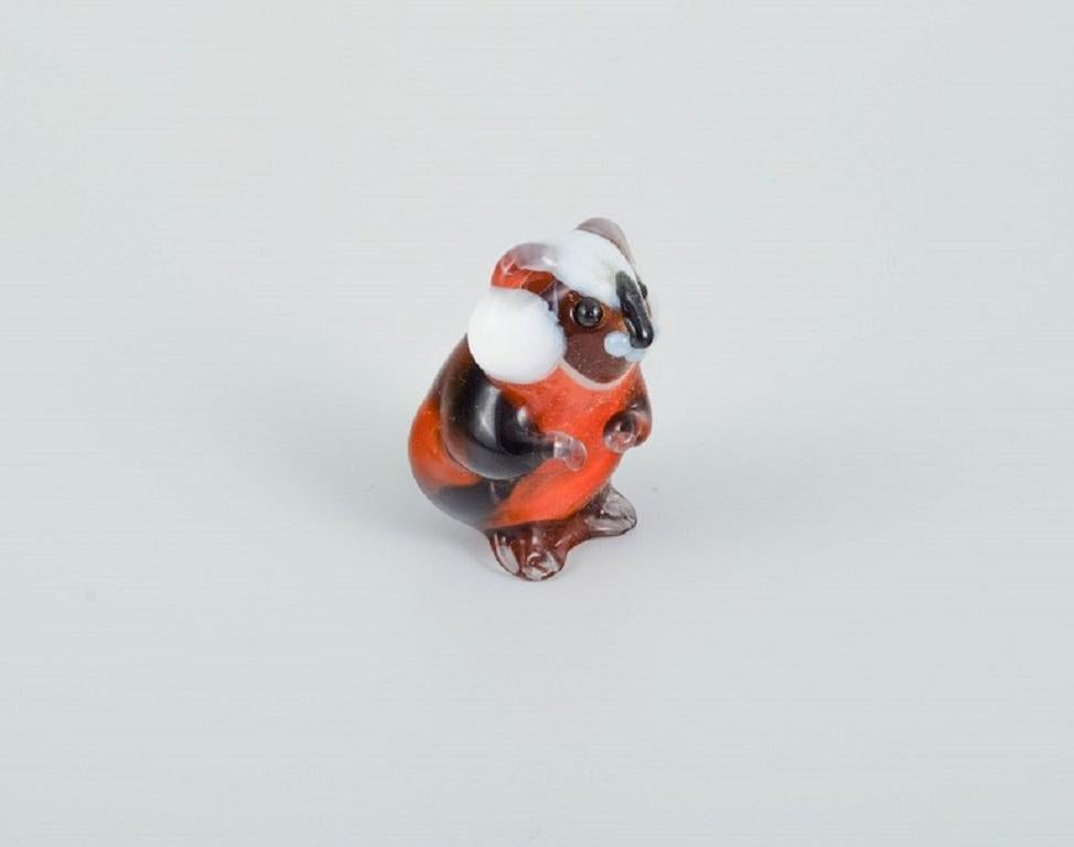 Mid-Century Modern Murano, Italy, a Collection of Six Miniature Glass Figurines of Animals For Sale