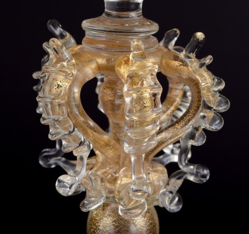 Murano, Italie. Centre de table en verre d'art. Craft avec des hippocampes. en vente 3
