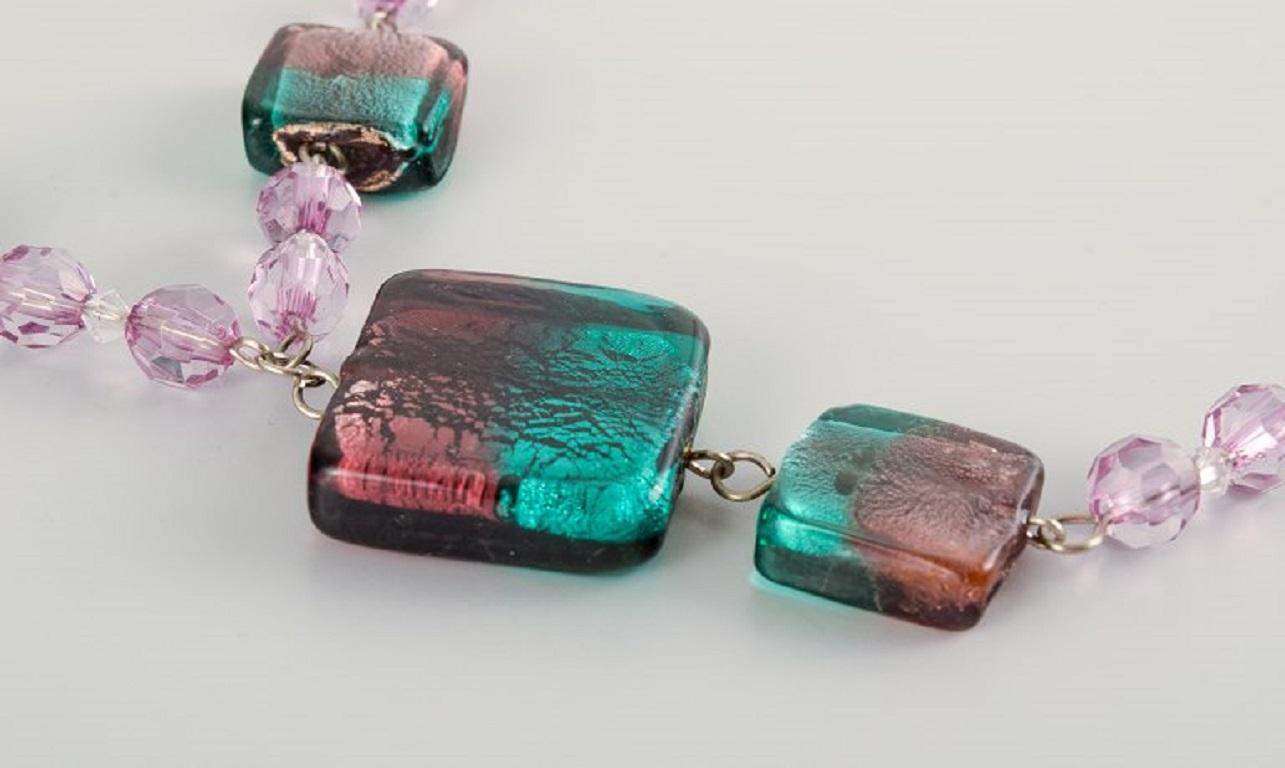 Murano, Italy. Art glass necklace in different coloured glass.
Approx. the 1970s
In perfect condition.
Total length: