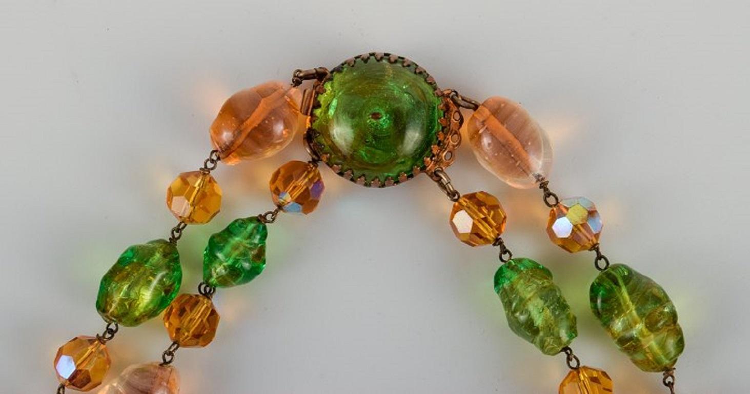 Murano, Italy. Art glass necklace in different colored glass. 1970s  For Sale 1
