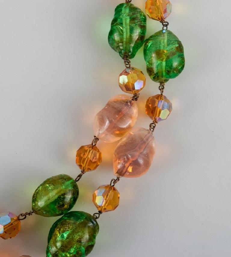 Murano, Italy. Art glass necklace in different colored glass. 1970s  For Sale 2