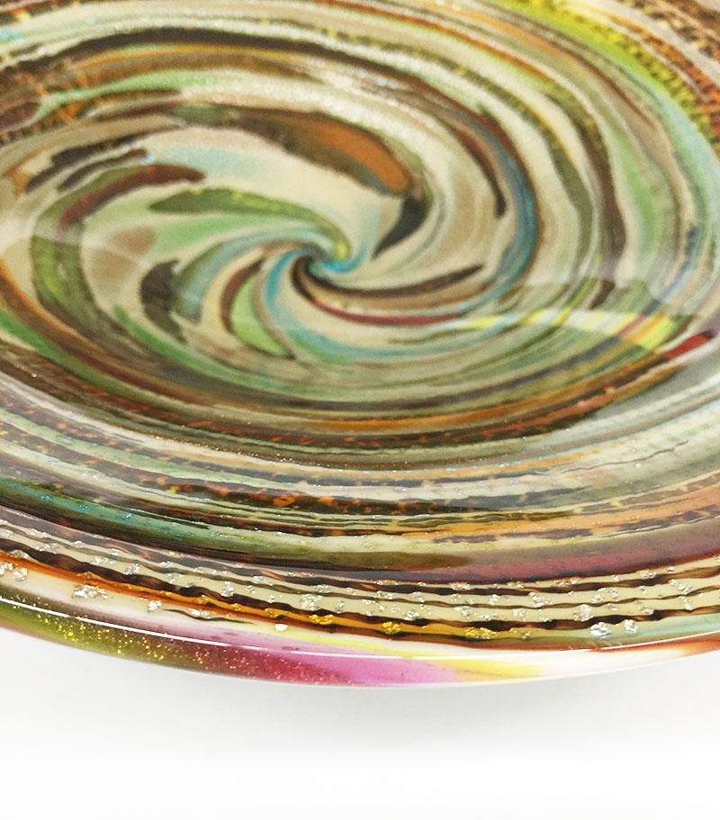 Murano Italy Avem Tutti Frutti Zanfirico Latticino Art Glass Bowl, 1950s In Good Condition For Sale In Delft, NL