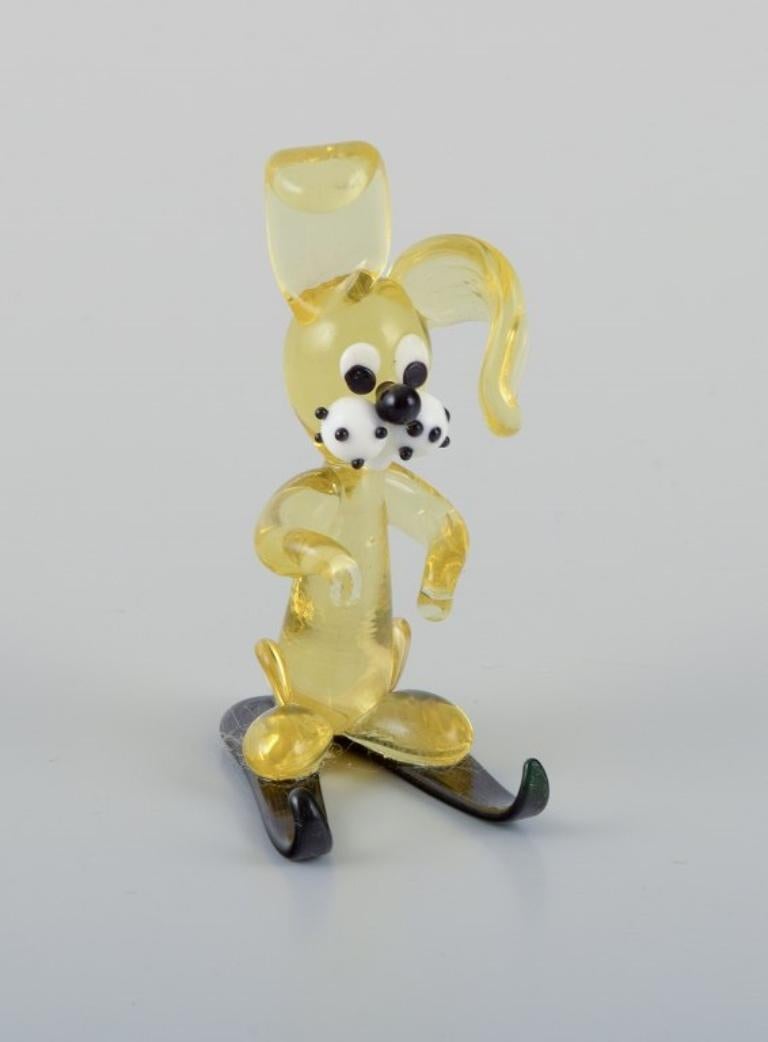 Murano, Italy. Collection of four miniature glass animal figurines. In Excellent Condition For Sale In Copenhagen, DK