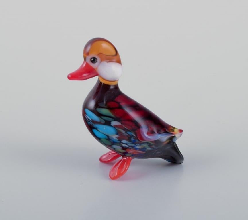 Art Glass Murano, Italy. Collection of four miniature glass bird figurines. For Sale