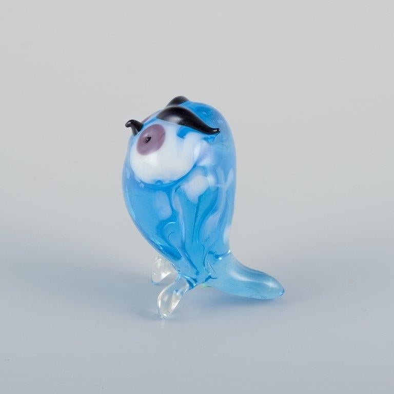 Murano, Italie. The Collective of four miniature glass figurines of owls. en vente 2