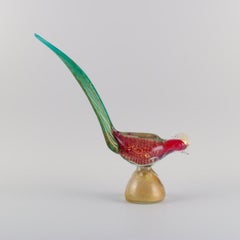 Murano, Italy, Large Mouth-Blown Sculpture in Art Glass, Exotic Bird, 1960s