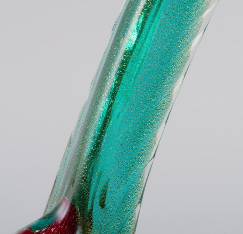 Murano, Italy, Large Mouth-Blown Sculpture in Art Glass, Exotic Bird, 1960s In Excellent Condition For Sale In Copenhagen, DK