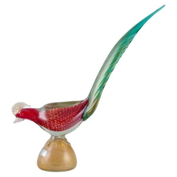 Murano, Italy, Large Mouth-Blown Sculpture in Art Glass, Exotic Bird, 1960s