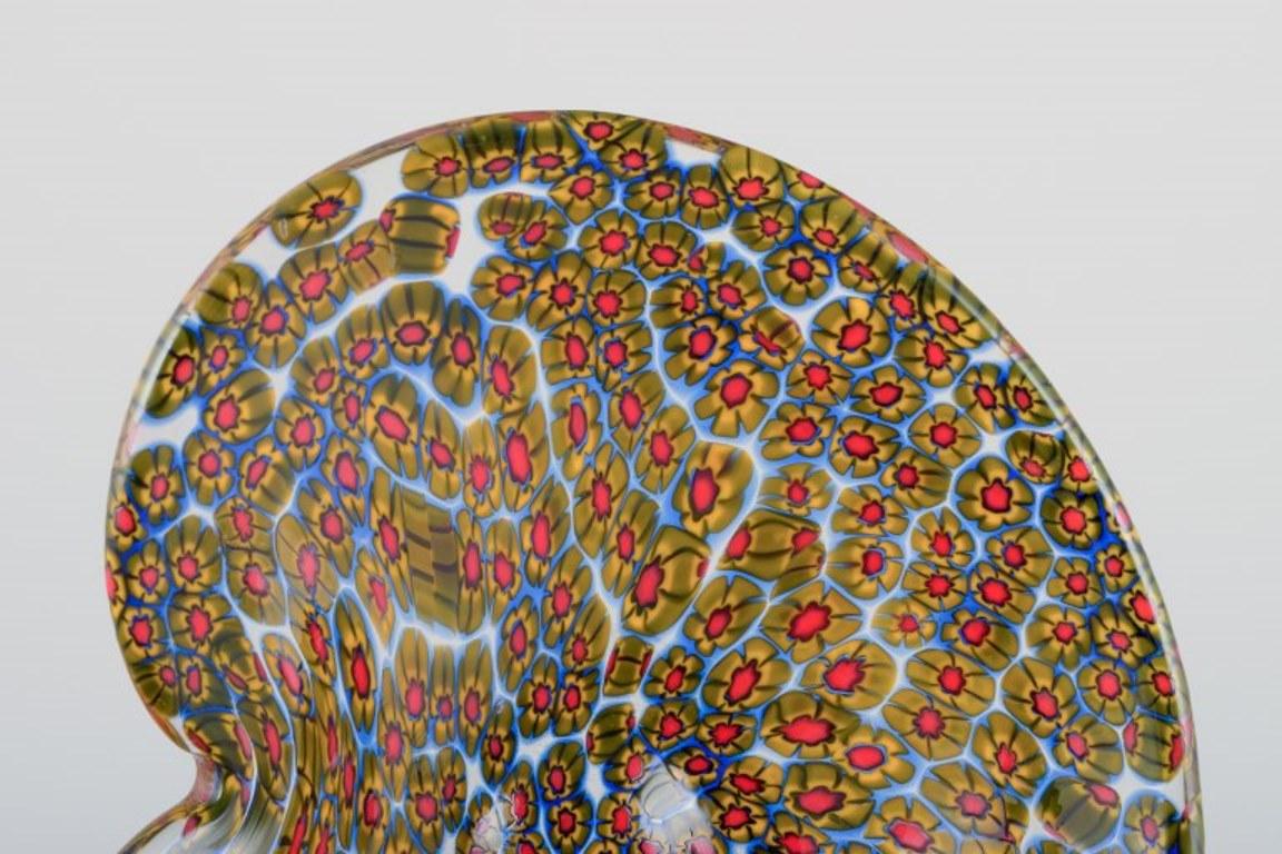 Modern Murano, Italy. Millefiori art glass bowl. 1970s For Sale