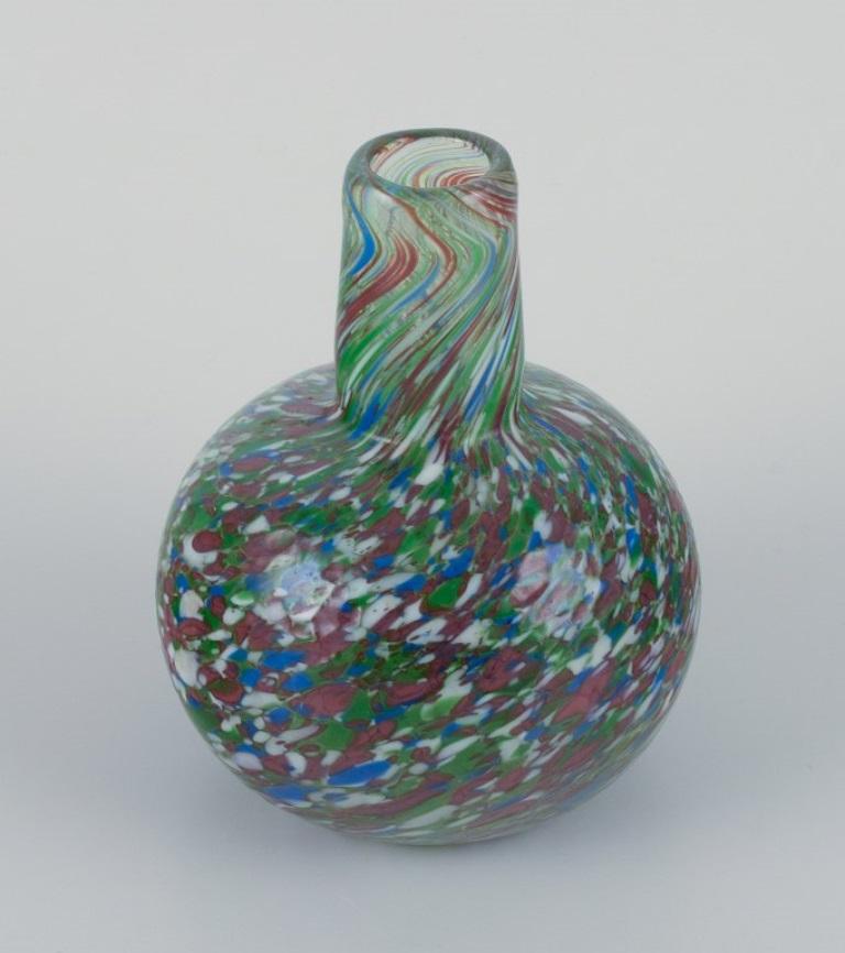 Italian Murano, Italy, Millefiori, mouth-blown art glass vase. 1960s/70s For Sale