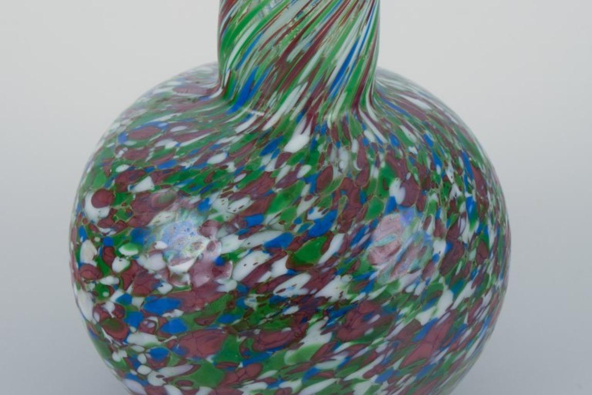Mid-20th Century Murano, Italy, Millefiori, mouth-blown art glass vase. 1960s/70s For Sale