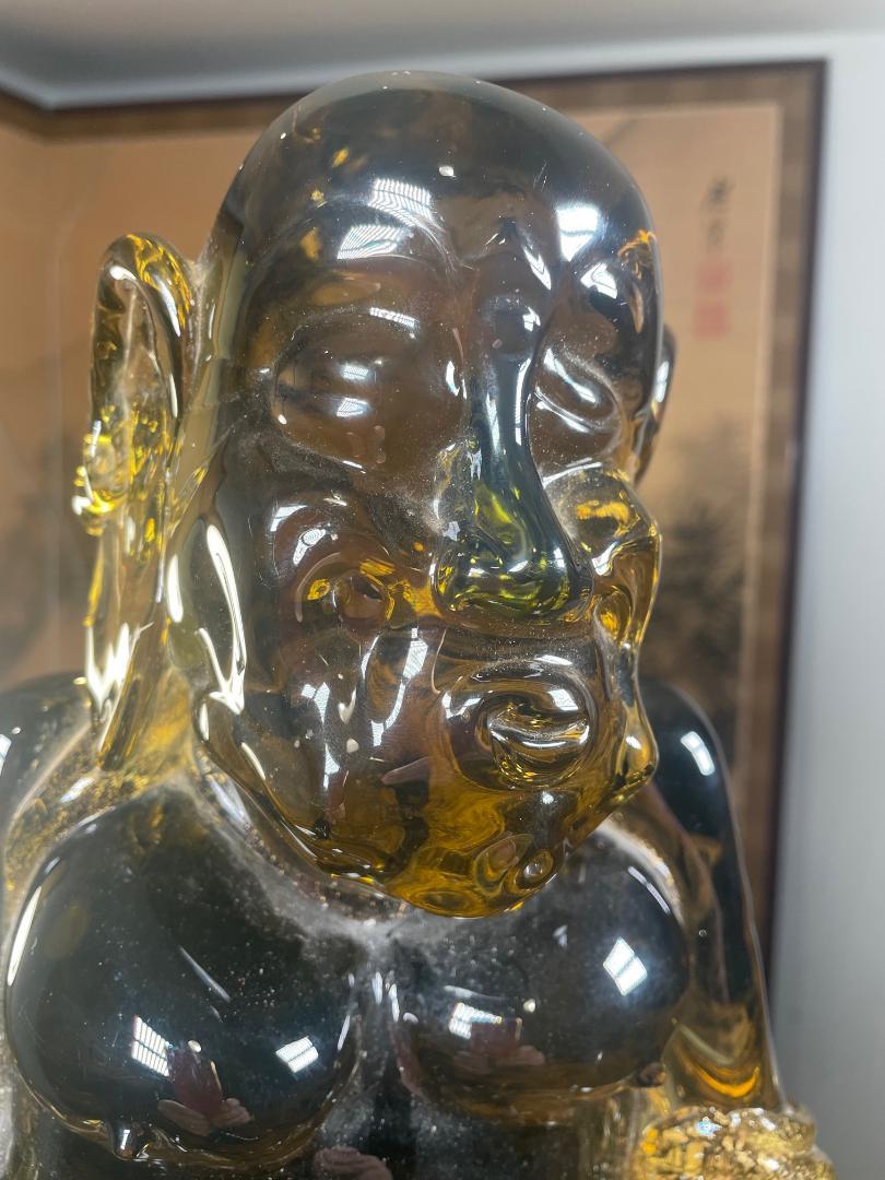  Italien, Murano, Große, einzigartige, mundgeblasene Muranoglas- Meditation  Buddha, Signoretto im Angebot 1
