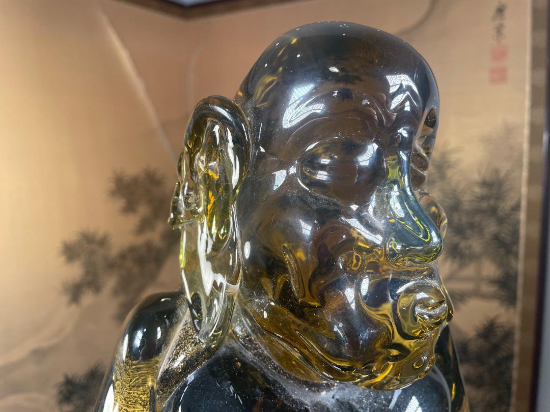  Italien, Murano, Große, einzigartige, mundgeblasene Muranoglas- Meditation  Buddha, Signoretto im Angebot 2