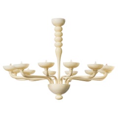 Murano Ivory Glass Chandelier