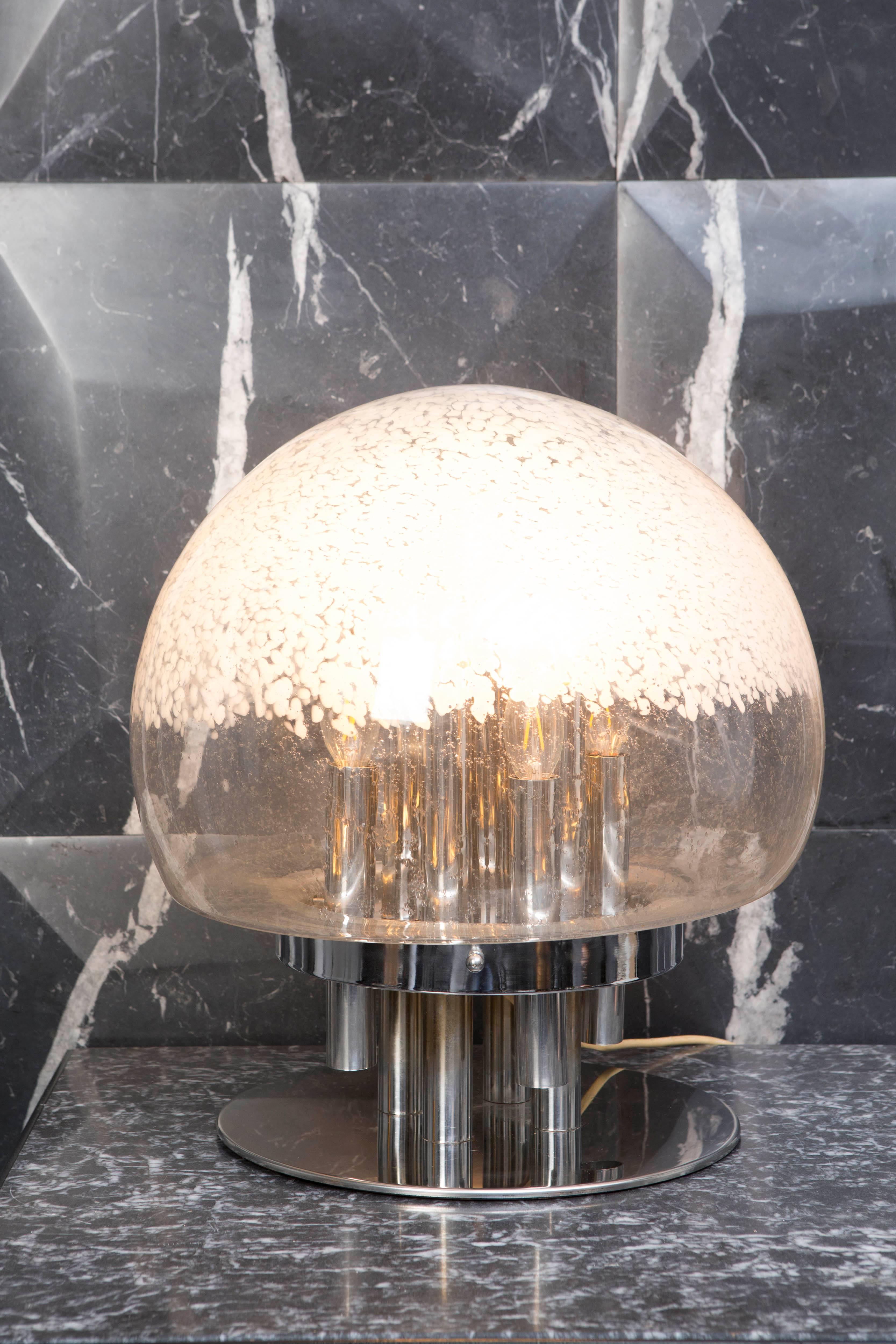 Mid-20th Century Murano Lamp by Mazzega For Sale