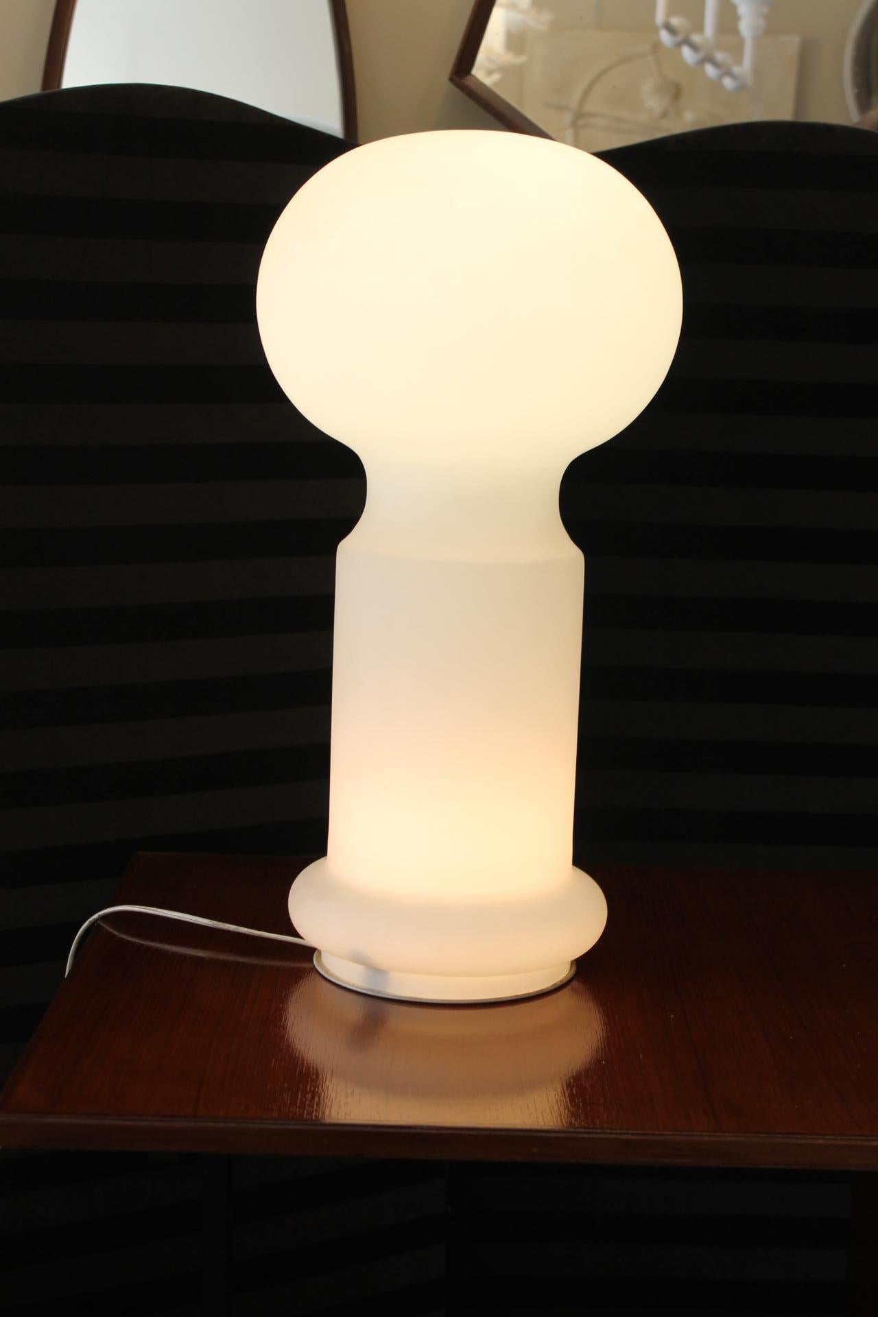 Murano lamp, by Carlo Nason, in matte white opaline, made in 1960. Classic and Sober.
Carlo Nason is a well-known artist in the Italian design of the 60s/70s.