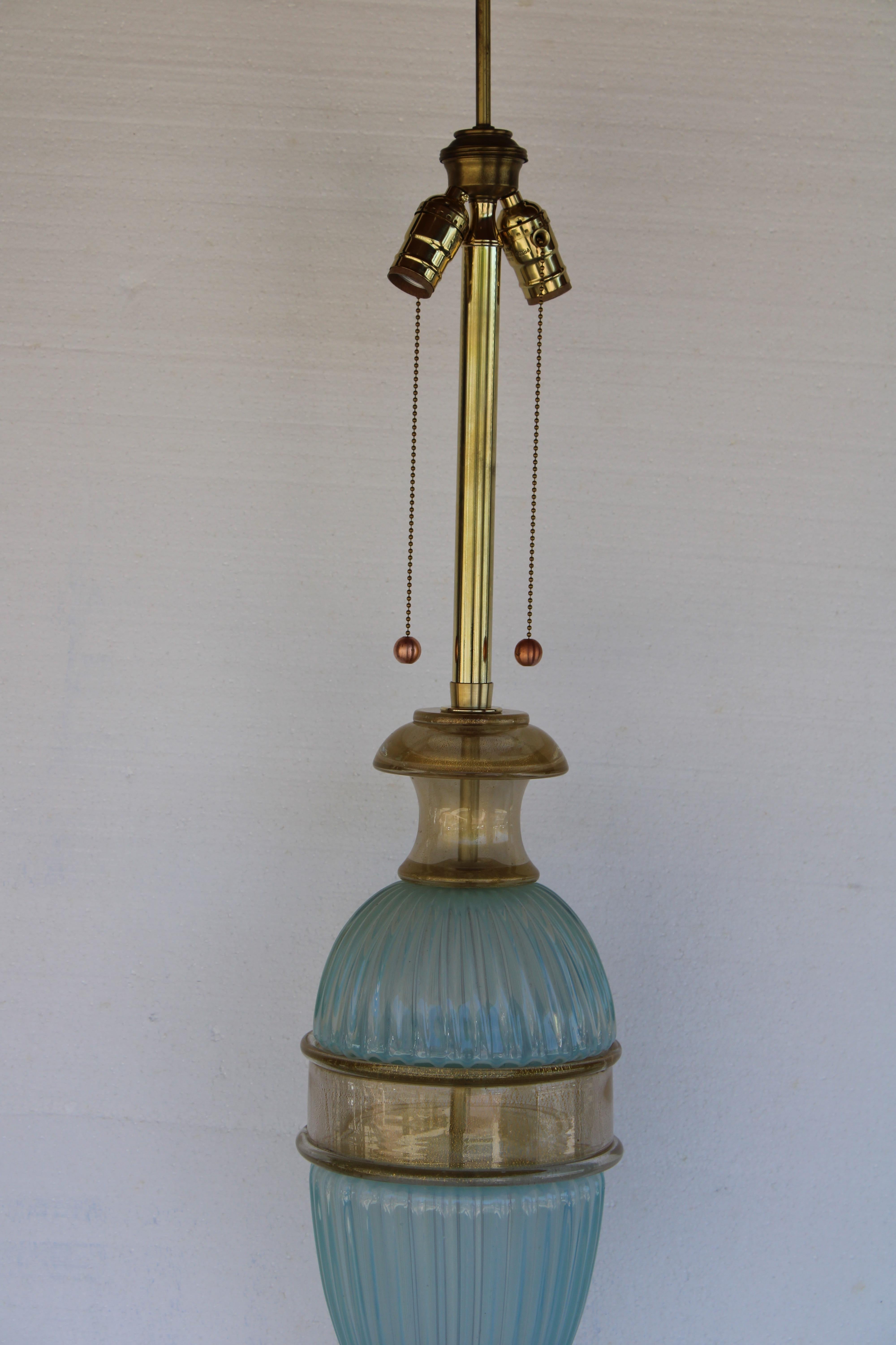 Lámpara de Murano de The MARBRO Lamp Company, Los Ángeles, CA. Moderno de mediados de siglo en venta